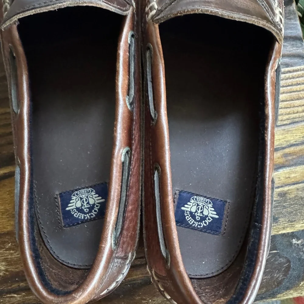 Dockers Mens Brown Leather Tassel Kiltie Loafers Boat Shoes Size 12M